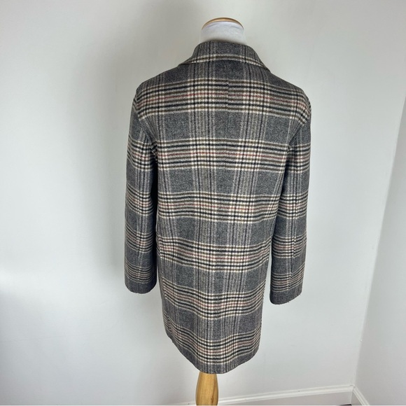 Maje Garion Plaid Blazer Coat Brown Size 36 US 4 - Picture 8 of 11